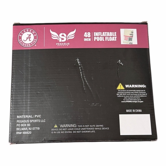 NEW Alabama Crimson Tide 48” Inflatable Pool Ring Officially Licensed - Picture 3 of 5